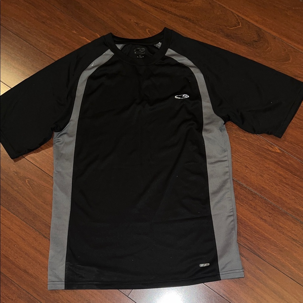 Vintage C9 by Champion Duo Dry Black and Gray Performance Shirt- size Small, EUC